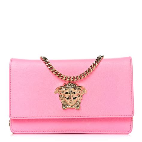 versace palazzo pink bag|VERSACE Calfskin Palazzo Chain Evening Bag Pink.